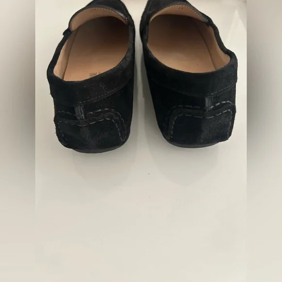 La Canadienne Pilar Black Suede Driver/Loafers - Picture 3 of 5